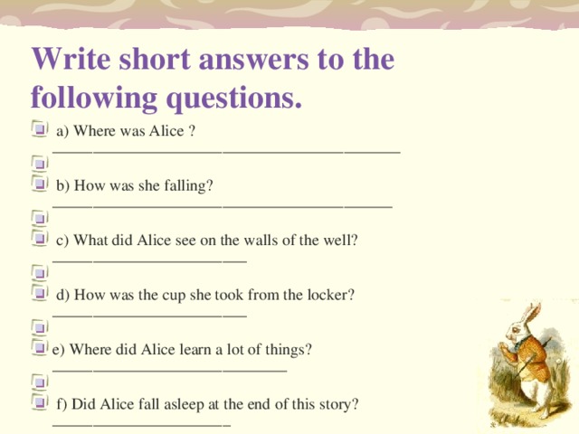 Complete the questions and short answers