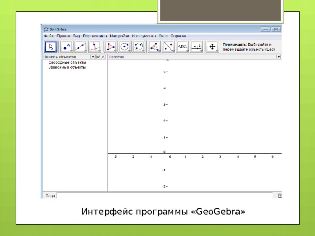 Интерфейс программы «GeoGebra» 