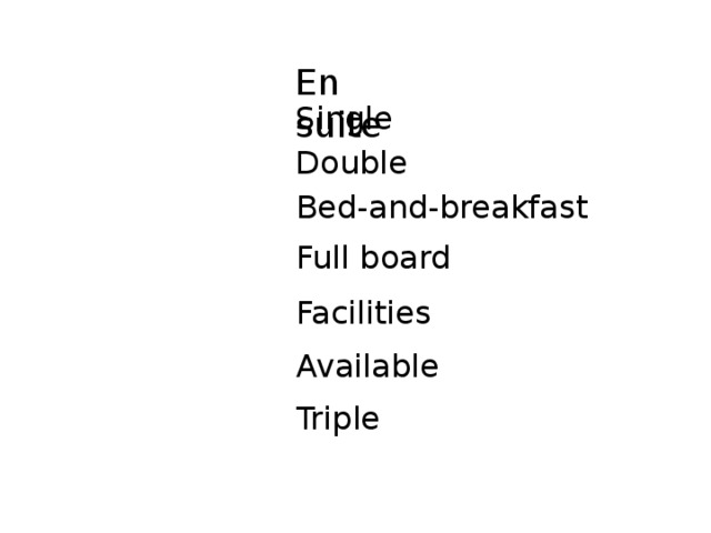 En suite Single Double Bed-and-breakfast Full board Facilities Available Triple 