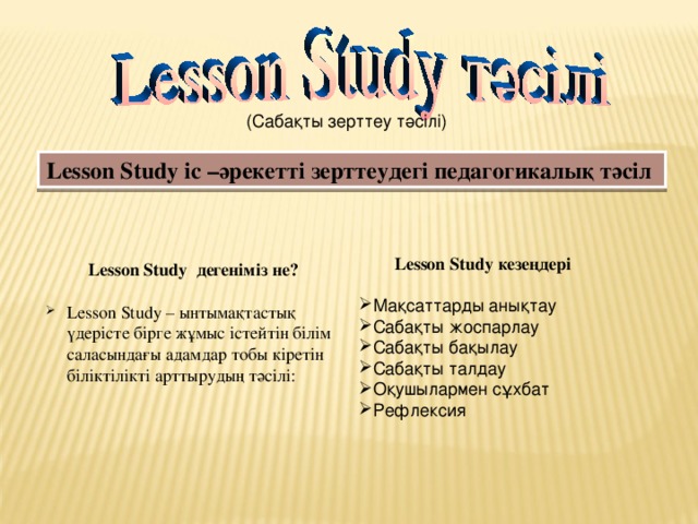Лессон стади дегеніміз не презентация