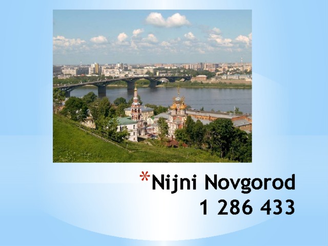 Nijni Novgorod  1 286 433 