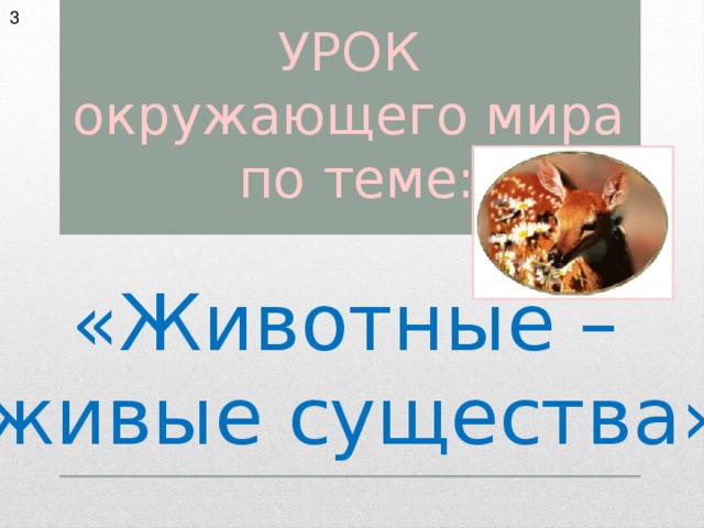 Животные - часть живой природы
