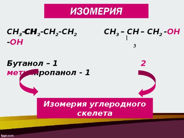 Изомерия бутанола