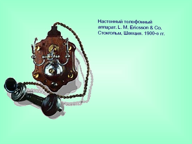 Настенный телефонный аппарат. L. M. Ericsson & Co, Стокгольм, Швеция. 1900-е гг. 