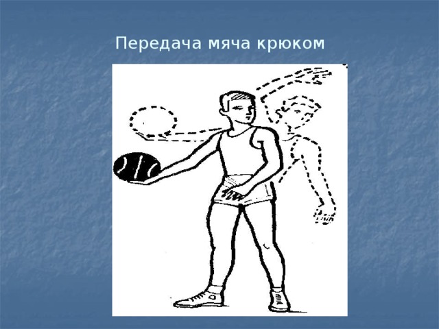 Передача мяча крюком 