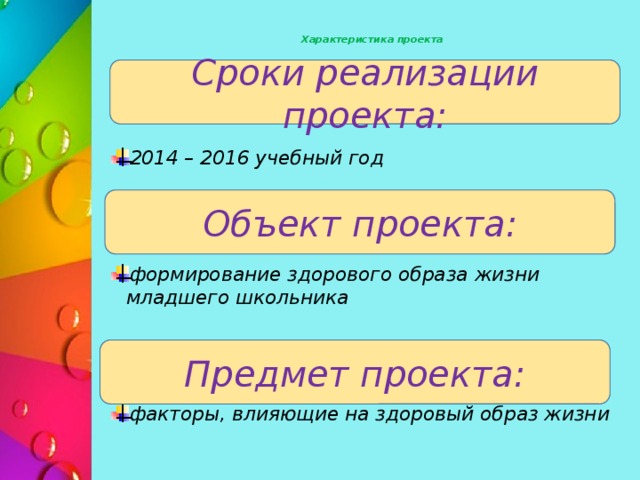 Учительский проект "Формирование здорового образа жизни у младших школьников"