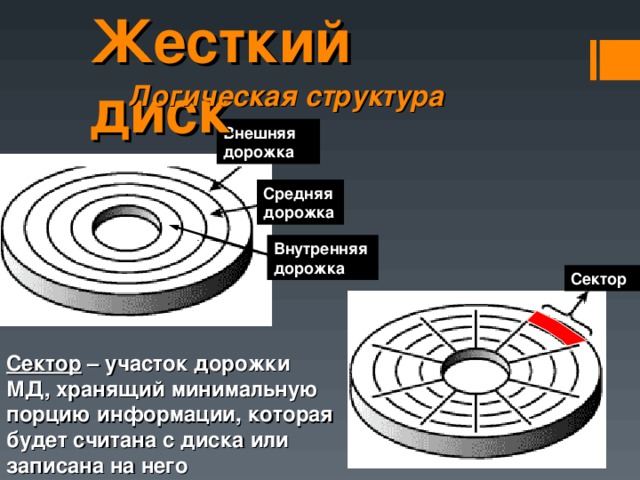 Жесткая структура. Физическая структура диска. Логическая структура диска. Структура жесткого диска.