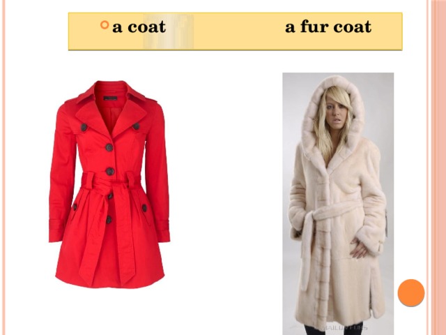 a coat a fur coat 