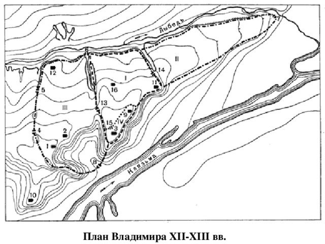 План Владимира XII-XIII вв. 