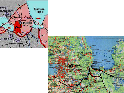 Коридор смерти в блокадном ленинграде на карте