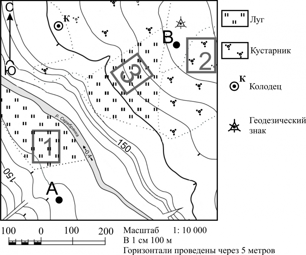 Карта показывающая местность